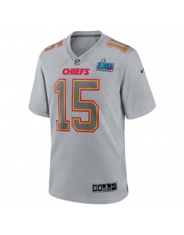 Patrick Mahomes Kansas City Chiefs Nike Super Bowl LVII Patch Atmosphere Fashion Game Jersey - Gray