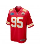 Chris Jones Kansas City Chiefs Nike Super Bowl LVII Patch Game Jersey - Red