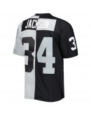 Bo Jackson Las Vegas Raiders Mitchell & Ness 1988 Split Legacy Replica Jersey - Black/Silver