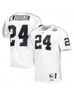 Charles Woodson Las Vegas Raiders Mitchell & Ness 2002 Super Bowl XXXVII Authentic Retired Player Jersey - White