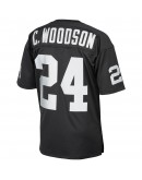 Charles Woodson Las Vegas Raiders Mitchell & Ness 2002 Authentic Throwback Retired Player Jersey - Black