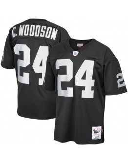 Charles Woodson Las Vegas Raiders Mitchell & Ness 2002 Authentic Throwback Retired Player Jersey - Black