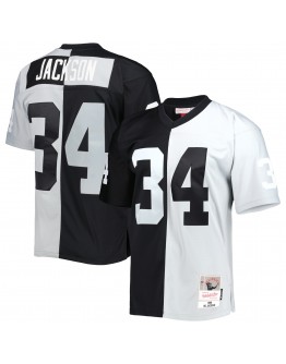 Bo Jackson Las Vegas Raiders Mitchell & Ness 1988 Split Legacy Replica Jersey - Black/Silver