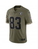 Darren Waller Las Vegas Raiders Nike 2022 Salute To Service Limited Jersey - Olive