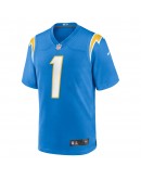 Quentin Johnston Los Angeles Chargers Nike 2023 NFL Draft First Round Pick Game Player Jersey - Powder Blue