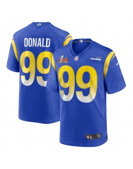 Aaron Donald Los Angeles Rams Nike Super Bowl LVI Bound Game Patch Jersey - Royal