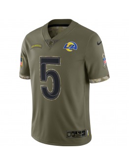 Jalen Ramsey Los Angeles Rams Nike 2022 Salute To Service Limited Jersey - Olive