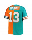 Dan Marino Miami Dolphins Mitchell & Ness Big & Tall Split Legacy Retired Player Replica Jersey - Aqua/Orange