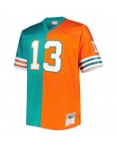 Dan Marino Miami Dolphins Mitchell & Ness Big & Tall Split Legacy Retired Player Replica Jersey - Aqua/Orange