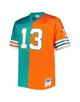 Dan Marino Miami Dolphins Mitchell & Ness Big & Tall Split Legacy Retired Player Replica Jersey - Aqua/Orange