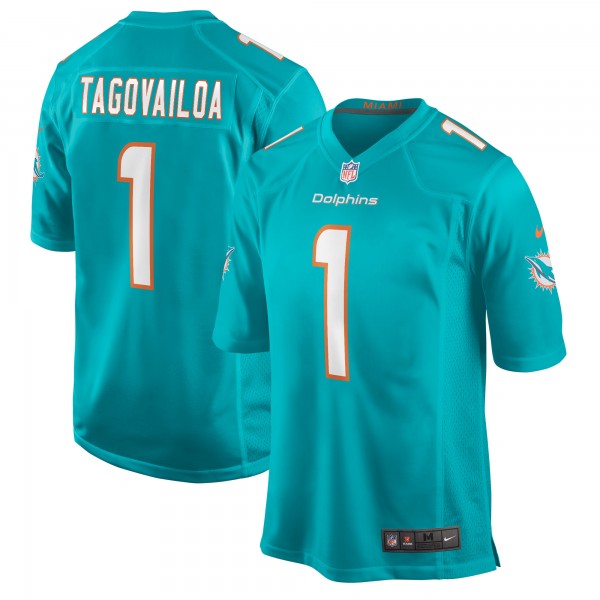 Tua Tagovailoa Miami Dolphins Nike Game Jersey - Aqua