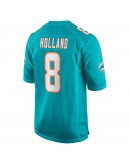 Jevon Holland Miami Dolphins Nike Game Player Jersey - Aqua