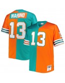 Dan Marino Miami Dolphins Mitchell & Ness Big & Tall Split Legacy Retired Player Replica Jersey - Aqua/Orange