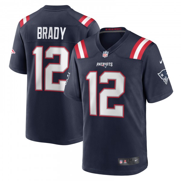 Tom Brady New England Patriots Nike Game Retired Player Jersey - Navy