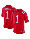 Christian Gonzalez New England Patriots Nike 2023 NFL Draft First Round Pick Alternate Game Jersey - Red