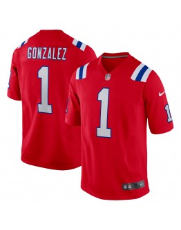 Christian Gonzalez New England Patriots Nike 2023 NFL Draft First Round Pick Alternate Game Jersey - Red