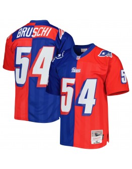 Tedy Bruschi New England Patriots Mitchell & Ness 1996 Split Legacy Replica Jersey - Royal/Red