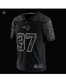 Damien Harris New England Patriots Nike RFLCTV Limited Jersey - Black