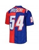 Tedy Bruschi New England Patriots Mitchell & Ness 1996 Split Legacy Replica Jersey - Royal/Red