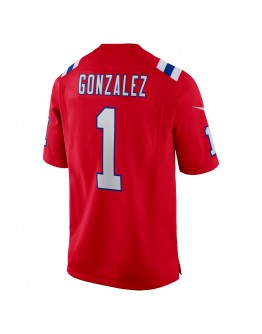 Christian Gonzalez New England Patriots Nike 2023 NFL Draft First Round Pick Alternate Game Jersey - Red