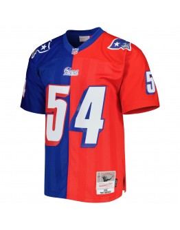 Tedy Bruschi New England Patriots Mitchell & Ness 1996 Split Legacy Replica Jersey - Royal/Red