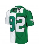 Reggie White Philadelphia Eagles Mitchell & Ness 1990 Split Legacy Replica Jersey - Kelly Green/White