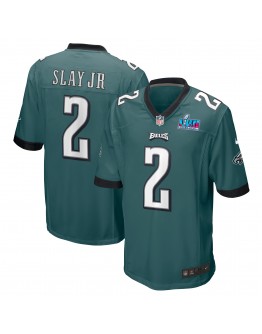 Darius Slay Jr. Philadelphia Eagles Nike Super Bowl LVII Patch Game Jersey - Midnight Green