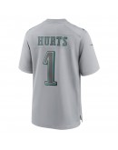 Jalen Hurts Philadelphia Eagles Nike Super Bowl LVII Patch Atmosphere Fashion Game Jersey - Gray