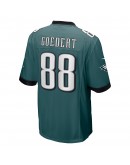 Dallas Goedert Philadelphia Eagles Nike Super Bowl LVII Patch Game Jersey - Midnight Green