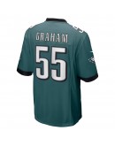 Brandon Graham Philadelphia Eagles Nike Super Bowl LVII Patch Game Jersey - Midnight Green