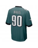 Jordan Davis Philadelphia Eagles Nike Super Bowl LVII Patch Game Jersey - Midnight Green