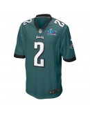 Darius Slay Jr. Philadelphia Eagles Nike Super Bowl LVII Patch Game Jersey - Midnight Green