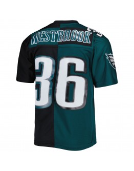 Brian Westbrook Philadelphia Eagles Mitchell & Ness 2004 Split Legacy Replica Jersey - Midnight Green/Black