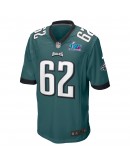 Jason Kelce Philadelphia Eagles Nike Super Bowl LVII Patch Game Jersey - Midnight Green