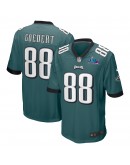 Dallas Goedert Philadelphia Eagles Nike Super Bowl LVII Patch Game Jersey - Midnight Green