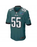 Brandon Graham Philadelphia Eagles Nike Super Bowl LVII Patch Game Jersey - Midnight Green