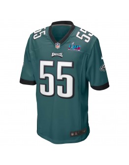 Brandon Graham Philadelphia Eagles Nike Super Bowl LVII Patch Game Jersey - Midnight Green