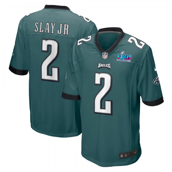 Darius Slay Jr. Philadelphia Eagles Nike Super Bowl LVII Patch Game Jersey - Midnight Green