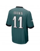 A.J. Brown Philadelphia Eagles Nike Super Bowl LVII Patch Game Jersey - Midnight Green