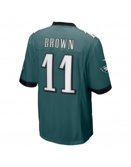 A.J. Brown Philadelphia Eagles Nike Super Bowl LVII Patch Game Jersey - Midnight Green