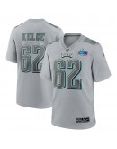 Jason Kelce Philadelphia Eagles Nike Super Bowl LVII Patch Atmosphere Fashion Game Jersey - Gray