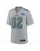 Jason Kelce Philadelphia Eagles Nike Super Bowl LVII Patch Atmosphere Fashion Game Jersey - Gray