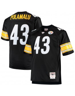 Troy Polamalu Pittsburgh Steelers Mitchell & Ness Big & Tall 2005 Retired Player Replica Jersey - Black