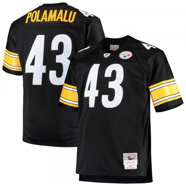 Troy Polamalu Pittsburgh Steelers Mitchell & Ness Big & Tall 2005 Retired Player Replica Jersey - Black