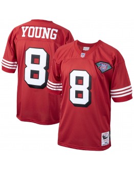 Steve Young San Francisco 49ers Mitchell & Ness 1994 Authentic Throwback Retired Player Jersey - Scarlet