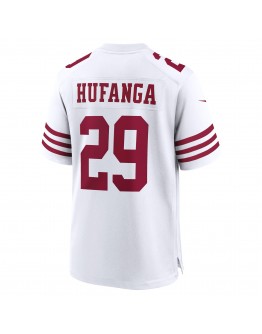 Talanoa Hufanga San Francisco 49ers Nike Away Game Player Jersey - White