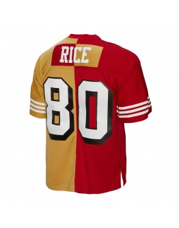 Jerry Rice San Francisco 49ers Mitchell & Ness 1994 Split Legacy Replica Jersey - Scarlet/Gold