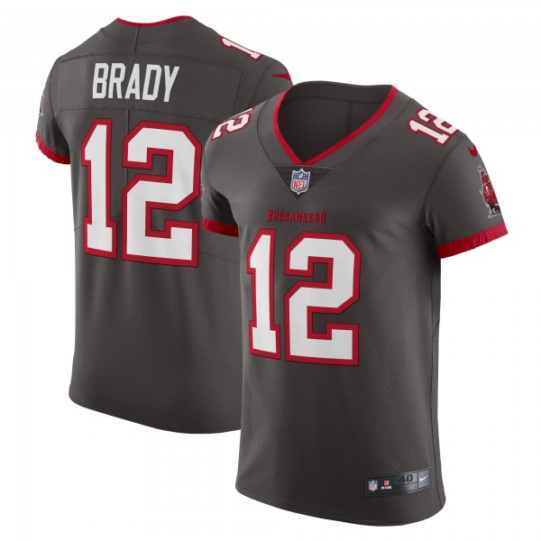 Tom Brady Tampa Bay Buccaneers Nike Alternate Vapor Elite Jersey - Pewter