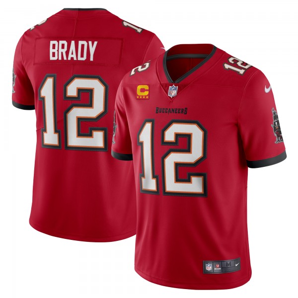 Tom Brady Tampa Bay Buccaneers Nike Captain Vapor Limited Jersey - Red