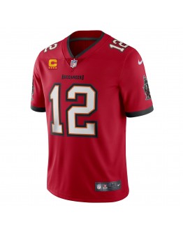 Tom Brady Tampa Bay Buccaneers Nike Captain Vapor Limited Jersey - Red